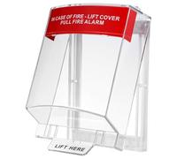 GATHINESS Cubierta de Instalar de Manual Llamada al Protectora Pulsador Resistente en Fuego Agua, Fabricada Plástico, Fácil para Seguridad en Entornos Interiores