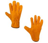GATHINESS Guantes de Soldadura Resistentes al Calor de Piel Naranja, Aislamiento Térmico y Absorbentes de Sudor para Trabajos en Farmacia y Silvicultura