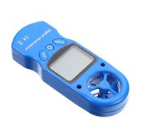 GATHINESS Medidor de Velocidad del Viento Medidor de Flujo de Aire Digital Portátil Mini con Pantalla Lcd Retroiluminada, Azul, de Plástico, para Sistemas de Ventilación y Trabajos de