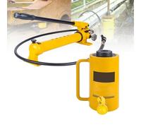 Gato De Cilindro Hidráulico Hueco De 20 Toneladas Con Bomba Manual, Carrera De 100 Mm, Presión De 700 Kg/cm², Conexión Rápida ZG3/8", Para Construcción Y Reparación De Maquinaria,A