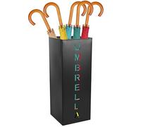 Gatphy Soporte de paraguas de gran capacidad de metal para paraguas,gran modelo,42 x 16 x 16 cm,diseño de paraguas, color negro, blanco, impermeable, modelo de letra para soporte de pintura, paraguas
