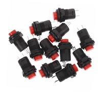 Gatuida 12 Piezas de Pulsadores Momentáneos para Cuadros Eléctricos, Accesorios de Plástico y Cobre, Fácil Operación y Durabilidad Excelente para Paneles de Circuito Color Aleatorio