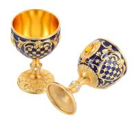 Gatuida 2 Copas de Cáliz Vintage de Aleación de Aluminio de 30 Ml Diseño Elegante Uso Ceremonial y Reuniones Exclusivas
