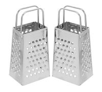 Gatuida 2 Piezas Rallador de Queso Pequeño de Acero Inoxidable con 4 Caras para Uso Comercial y Exterior, Fácil y Rallado Fino y Uniforme en Cocina