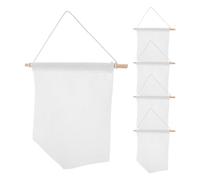 Gatuida 5 banderines en blanco, pancarta de lona para armar tú mismo | Tablero expositor de broches y pines esmaltados, decoración de pared colgante para baby shower, boda, aula, guardería.