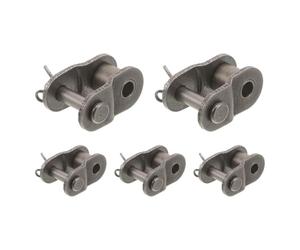 Gatuida 5 eslabones descentrados para cadena de doble rodillo, conectores | Conector de junta de cadena para maquinaria industrial, reemplazo de eslabones de cadena de rodillos para mantenimiento y