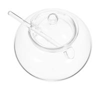 Gatuida Azucarero con tapa y cuchara, tarro de condimentos de vidrio transparente de 500 ml/16,9 oz, salero hermético, recipiente para especias de mostrador para cafetería o bar de postres.