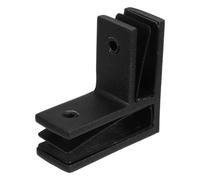 Gatuida Conector Uniforme con Vidrio para Acero Barandillas de Inoxidable Negro Revestimiento de Goma Antideslizante y Presión Balcón y Fachadas Comerciales