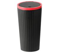 Gatuida Cubo de Basura para Coche Mini Tapa Sellada y Portavasos | Plástico Negro, Bloquea Olores y Evita Fugas, Caja de Almacenamiento Versátil, para Interior de Vehículo