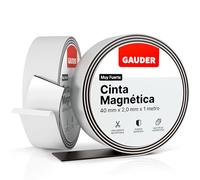 GAUDER Cinta Magnética Extremadamente Autoadhesiva (40 mm x 1 m) | Tiras Magnéticas | Cinta Magnética