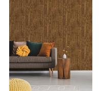 GAULAN 453149 - Papel pintado vinílico lavable efecto listones madera tablas vintage con relieve para pared salón cocina baño comedor - Rollo de 10 m x 0,53 m