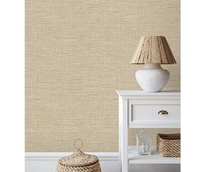 GAULAN 500679734 - Papel pintado vinílico ecológico efecto fibra vegetal tejida teñida con textura en relieve para pared salón cocina baño dormitorio comedor - Muestra DIN A4
