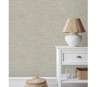 GAULAN 500682344 - Papel pintado vinílico ecológico efecto fibra vegetal tejida teñida con textura en relieve para pared salón cocina baño dormitorio pasillo - Muestra DIN A4