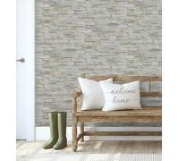 GAULAN 500682659 - Papel pintado vinílico lavable de piedra pizarra con textura en relieve para pared salón cocina baño dormitorio pasillo - Muestra DIN A4