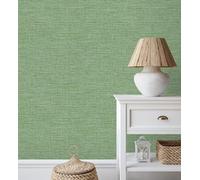 GAULAN 682340 - Papel pintado vinílico ecológico efecto fibra vegetal tejida teñida con textura en relieve para pared salón cocina baño dormitorio pasillo - Rollo de 10 m x 0,52 m