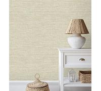 GAULAN 682345 - Papel pintado vinílico ecológico efecto fibra vegetal tejida teñida con textura en relieve para pared salón cocina baño pasillo comedor - Rollo de 10 m x 0,52 m
