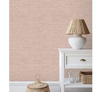 GAULAN 682346 - Papel pintado vinílico ecológico efecto fibra vegetal tejida teñida con textura en relieve para pared salón cocina baño pasillo comedor - Rollo de 10 m x 0,52 m