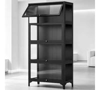 Gavoir Mueble Vitrina Salon 4 Pisos Vitrinas De Cristal 165 * 78 * 32cm | Vitrina Expositora Cristal Vitrinas Salon Vitrine Para Colecciones Mueble Coleccionista Estanterías Expositor Gabinete