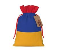 GaxfjRu Bolsa de arpillera con estampado de la bandera de Armenia, regalos de fiesta de Navidad, varios tamaños (S, M)