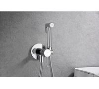 GAYLON IMEX - Grifería monomando empotrada para bidé hecha de latón -Ducha higiénica empotrada y monomando Grifo bidet empotrado Oro Cepillado RDG053/OC (PLATEADO)