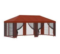 Gazebo Con Paredes Laterales 6 X 3 M Terracota Vidaxl