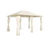 Gazebo De Jardín 3x4m Con Cortinas , Crudo