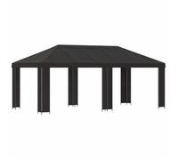 Gazebo De Jardín 6 X 3 M Gris Antracita Poliéster Y Acero 190 Vidaxl