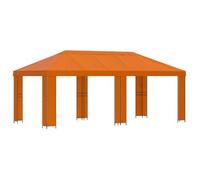 Gazebo De Jardín 6 X 3 M Naranja Poliéster Y Acero 190 Vidaxl