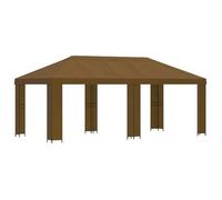 Gazebo De Jardín 6 X 3 M Topo Poliéster Y Acero 190 Vidaxl