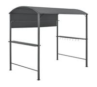 Gazebo del Pabellón para la Barbacoa Pyrgos 215 x 220 x 140 cm Gazebo Grill Toldo para Parilla de Barbacoa Cenador para Jardín Abrigo de Tienda Patio Cubierta Gris Oscuro