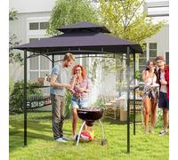 Gazebo para barbacoa - Tienda para barbacoa - Cubierta para parrilla - Refugio para cocina al aire libre - Pabellón para parrilla - Dimensiones: 242 x 153 cm
