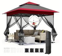 Gazebo plegable - Tienda de fiestas - Pabellón - Tienda de jardín - Tienda pop-up - 3,3 x 3,3 metros - Protección UV UPF 50+