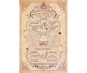 GB Eye ABYDCO779 Maxi Poster Harry Potter School List 61 x 91.5cm