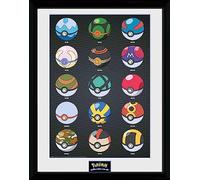 GB eye Ltd, Pokemon, Pokeballs, Fotografia Enmarcada, 40 x 30 cm