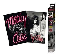 GB eye MOTLEY CRUE - Set de 2 pósteres Chibi de neón rosa y camiseta (52 x 38 cm)