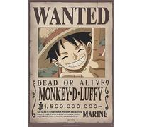 GB Eye - Póster One Piece Chibi Wanted Luffy - Producto oficial - Tamaño 52 x 38 cm - Papel laminado de alta calidad - Póster Prime Pirate