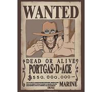 GB Eye Póster One Piece Wanted Ace – Producto oficial, 52 x 38 cm, papel laminado