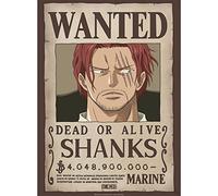 GB Eye - Póster One Piece Wanted Shanks - Producto oficial - Tamaño 52 x 38 cm - Papel laminado - Póster de coleccionista Manga