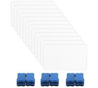 GBACHOOSE 12 Piezas Pizarra Blanca A4 Doble Cara, Pizarra Blanca Pequeña No Magnética 21 x 29,7 cm con Rotuladores, Borradores y Whiteboard para Aula y Casa