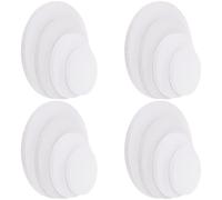 GBACHOOSE Paquete de 16 lienzos redondos para pintar, 15 cm/20 cm/25 cm/30 cm, lienzo en blanco para arte, lienzo estirado para acrílico, bocetos, dibujos, lienzo redondo