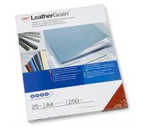 GBC CN040030 LeatherGrain Tapas de encuadernacion | 250 gr | rojo | textura de piel | 25 unidades