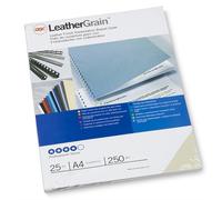 GBC CN040065 LeatherGrain Tapas de encuadernacion | 250 gr | marfil | textura de piel | 25 unidades