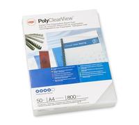 GBC ESP4258 PolyClearView Tapas de encuadernacion | 800 micras | mate transparente | 50 unidades