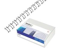 Gbc IB160431 - Alambre para encuadernación (100 unidades, 21 vueltas, para 25 hojas, 6 mm), plateado