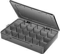 Gbivbe Negro Caja de Plastico Almacenaje Organizador, Grande Cajas Organizadoras con 24 Compartimentos Ajustable, Caja Clasificadora Almacenamiento para Tornillos, Herramientas, Joyas