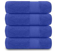 GC GAVENO CAVAILIA Gaveno Cavailia Miami-Toalla de Mano de algodón Egipcio Grueso, Absorbente, 700 g/m², Paquete de 4, Color Rey, Azul Real, Hand Towel (50x85 Cm), 4