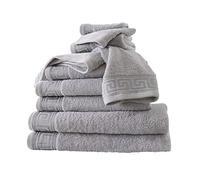 GC GAVENO CAVAILIA Juego de 8 Piezas | 500 g/m² | 2 Toallas de Mano, 2 de Baño, 4 de Cara | Paquete Familiar de Algodón Egipcio | Gris