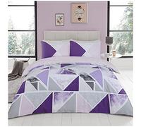 GC GAVENO CAVAILIA Juego de edredón de polialgodón, fácil Cuidado, Transpirable, Color Morado y Gris, tamaño King