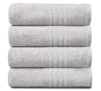 GC GAVENO CAVAILIA New Hampton - Juego de 4 Toallas de Mano, ultrasuaves, Extra absorbentes, 100% algodón Hilado en Anillo, Color Blanco, 4 Unidades