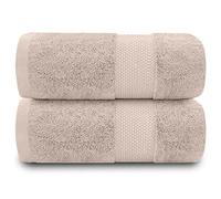 GC GAVENO CAVAILIA Toallas de baño de 700 g/m², Paquete de 2 Toallas de baño Grandes, Juego de algodón Egipcio, Toallas de Secado rápido, Toallas de Tacto Suave, Moca, 90 x 140 cm